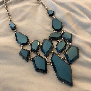 Sapphire Blue Chunky Statement Necklace